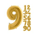 5DM 9 Rakam Balon Folyo Gold Altın Sarısı 16 Inç