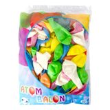5DM Atom Balon, 100 Adet, Karışık Renkler