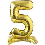 5DM Ayakta Durabilen Gold Rakam Folyo Balon