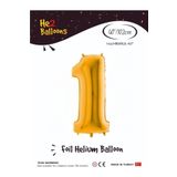 5DM Balon 1 Rakam Altın Folyo Balon 40 Inç