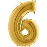 5DM Balon 6 Rakamı Gold Folyo Balon 102 Cm