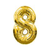 5DM Balon 8 Rakam Folyo Balon Gold 40'inch