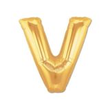 5DM Balon Parti V Harf Gold Folyo Balon 102 Cm