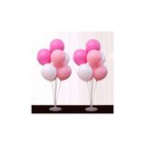 5DM Balon Süsleme Standı, 7 Çubuklu Set, Pembe Tonları