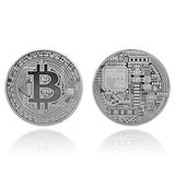 5DM-Bitcoin Madeni Hatıra Parası Hediyelik - Gümüş Renk