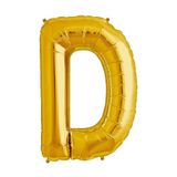 5DM D Harfi Altın (Gold) Rengi Folyo Balon 40 Inc 100 Cm
