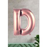 5DM D Harfi Rose Gold Folyo Balon 100 Cm 40 Inç 1 Metre Baş Harf Balon