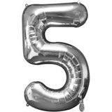 5DM Fırsat Ayı Rakam Folyo Balon, Gümüş