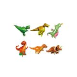 5DM Folyo Balon Doğum Günü Dinozor, 6 Parça Set, Renkli