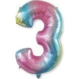 5DM Folyo Balon Rakam 3 40" Rengarenk