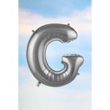 5DM G Harfi Gümüş Folyo Balon, 100 cm, 40 inç, 1 Metre