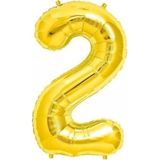 5DM Gold Folyo Balon 2 Rakamı, Sarı, Unisex
