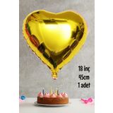 5DM Gold Kalp Folyo Balon Parlak Kalp Balon 18" 45cm