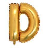 5DM Gold Renk Folyo Balon D Harfli Helyum Balon 100 Cm Dev Boy