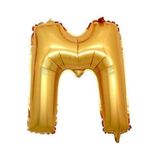 5DM Gold Renk Folyo Balon M Harfli, 100 cm Dev Boy, Helyum Balonları