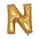 5DM Gold Renk Folyo Balon N Harfli Helyum Balon 100 Cm Dev Boy