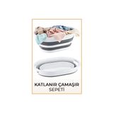 5DM Gri Katlanabilir Çamaşır Sepeti