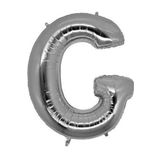 5DM Gümüş Renk Folyo Balon G Harfli Helyum Balon 100 Cm Dev Boy