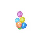 5DM Happy Birthday Baskılı Balon, 10 Adet, Pembe