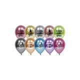 5DM Happy New Year Yılbaşı Krom Balon, 10 Adet, Renkli
