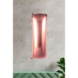 5DM I Harfi Rose Gold Folyo Balon 100 Cm 40 Inç 1 Metre Baş Harf Balon