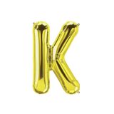 5DM K Harf Folyo Gold Renk Balon Küçük 35 Cm