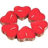 5dm-Kırmızı Kalpli 25 Adet Tea Lights Mum - Çok Renkli - 1