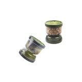 5DM Kum Saati Turşu & Zeytin Kabı, Yeşil-Beyaz, 13,5 cm Yükseklik, 12,5 cm Çap, Süzgeçli Saklama Kabı