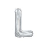 5DM L Harf Gümüş Folyo Balon Küçük 35 Cm