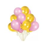 5DM Metalik Sedefli Balon, Pembe Sarı, 50 Adet