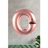 5DM O Harfi Rose Gold Folyo Balon 100 Cm 40 Inç 1 Metre Baş Harf Balon
