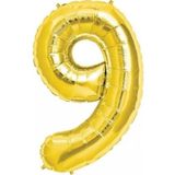5DM Rakam Folyo Balon 9 Rakamı Büyük Boy Balon Altın Sarısı/dore 100cm