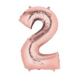 5DM Rose Gold Folyo Rakam Balon (2) 34 Inç 76 Cm