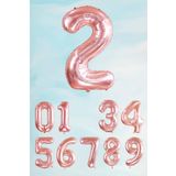 5DM Rose Gold Rakam Folyo Balon Büyük Boy Rose Gold Sayı Balonlar 100cm 40inç