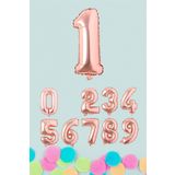 5DM Rose Gold Rakam Folyo Balon Rose Gold Sayı Balonlar 16 inç 40 cm 1