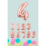 5DM Rose Gold Rakam Folyo Balon Rose Gold Sayı Balonlar 16 inç 40 cm