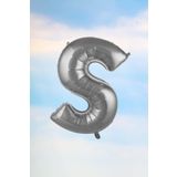 5DM S Harfi Gümüş Folyo Balon 100 Cm 40 Inç 1 Metre Silver