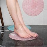 5DM-Silikon Fırçalı Banyo Masaj Matı ve Ayaklar için Topuk Masaj