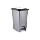 5dm Slim Pedallı Plastik Çöp Kovası Siyah Kapaklı 10 Lt