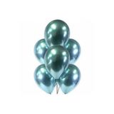 5DM Su Yeşil Krom Balon, 10 Adet, 30 cm, Metalik Parlak
