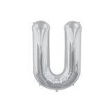 5DM U Harf Folyo Gümüş Balon Küçük 35 Cm