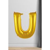 5DM U Harfi Folyo Balon Gold 100 Cm 40 Inç 1 Metre Altın