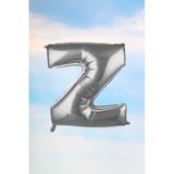 5DM Z Harfi Gümüş Folyo Balon, 100 cm, 40 inç, 1 Metre