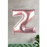 5DM Z Harfi Rose Gold Folyo Balon 100 Cm 40 Inç 1 Metre Baş Harf Balon
