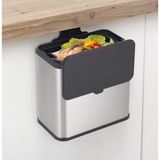 5Five Compact 5 L Dolap Askılı Çöp Kovası, Tezgah Kenarı Kullanım, Çıkarılabilir İç Kova, Paslanmaz Çelik - Inox