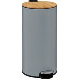 5five Çöp Kovaları Simply Smart Bambou 30 Lt Metal Antrasit
