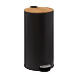 5five Çöp Kovaları Simply Smart Bambou 30 Lt Metal Siyah