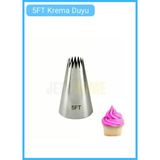5Ft Açık Yıldız Desen Krema Duyu Büyük Boy Pasta Duyu Paslanmaz Çelik Krema Torbası Ucu 3.0X1.4x4.8 Cm