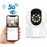 5g Destekli Gece Görüşlü Hareket Algılamalı Uzaktan Kontrol Akıllı Wifi Güvenlik Kamerası - Beyaz