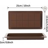 5Gen Tasarım 2'li Dubai Çikolatası Kalıbı %100 Silikon, Isıya Dayanıklı, Dikdörtgen Tablet Kalıp (25X13.5X2CM)